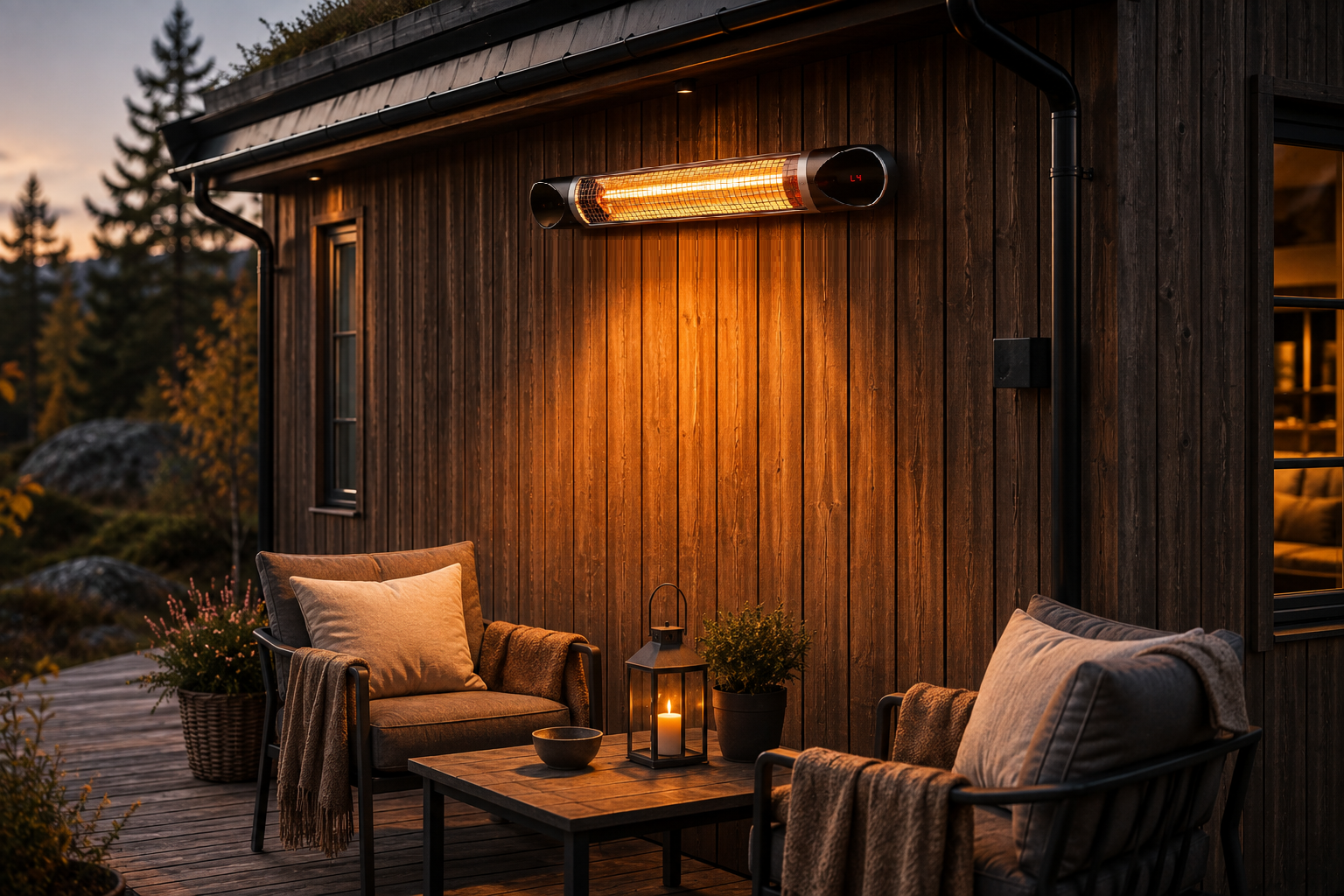 Terrassevarmer - Wimpel HotSun - miljøbilde 18 hyttevegg