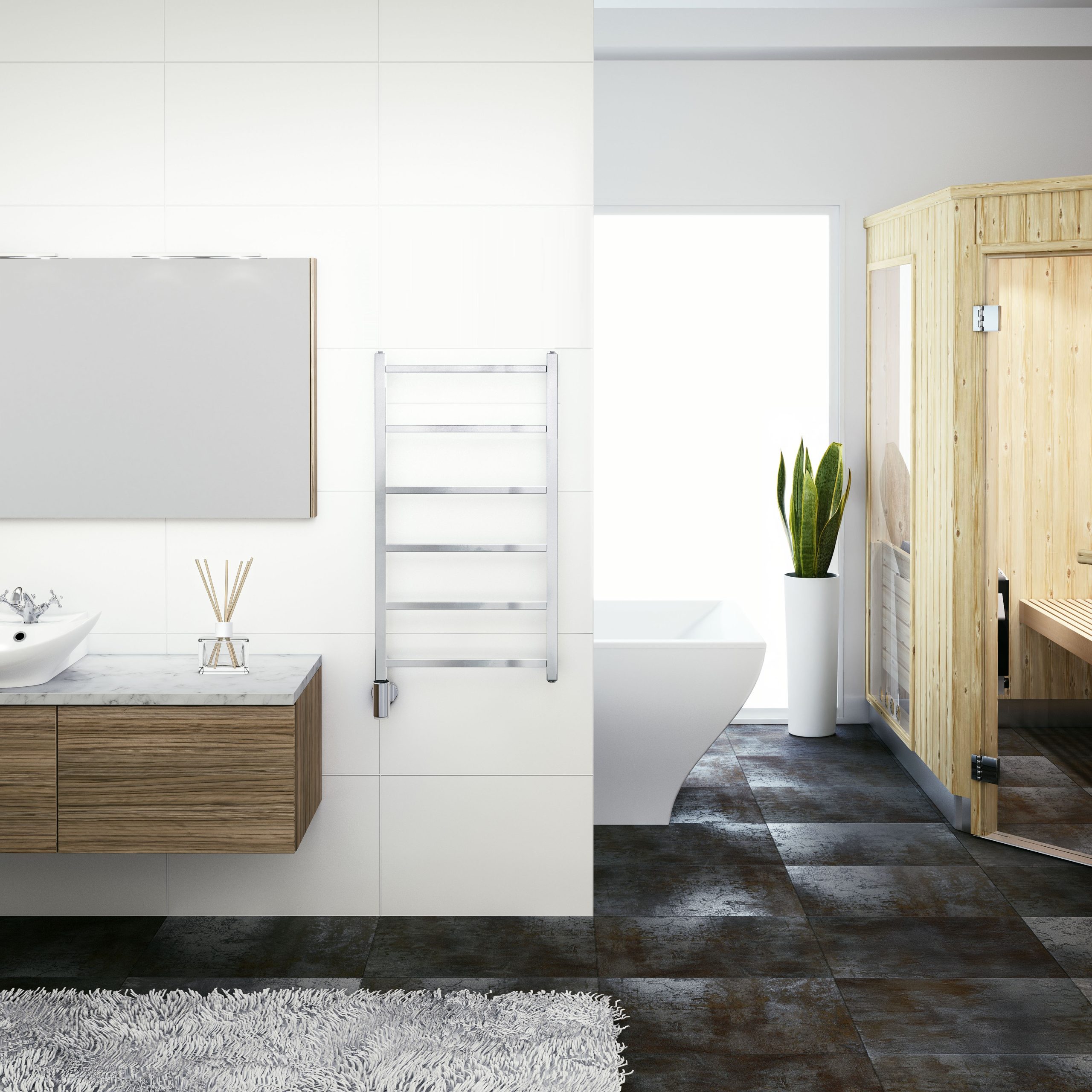 24-4009 PAX Håndkletørker Lyra 50x80 krom - miljøbilde