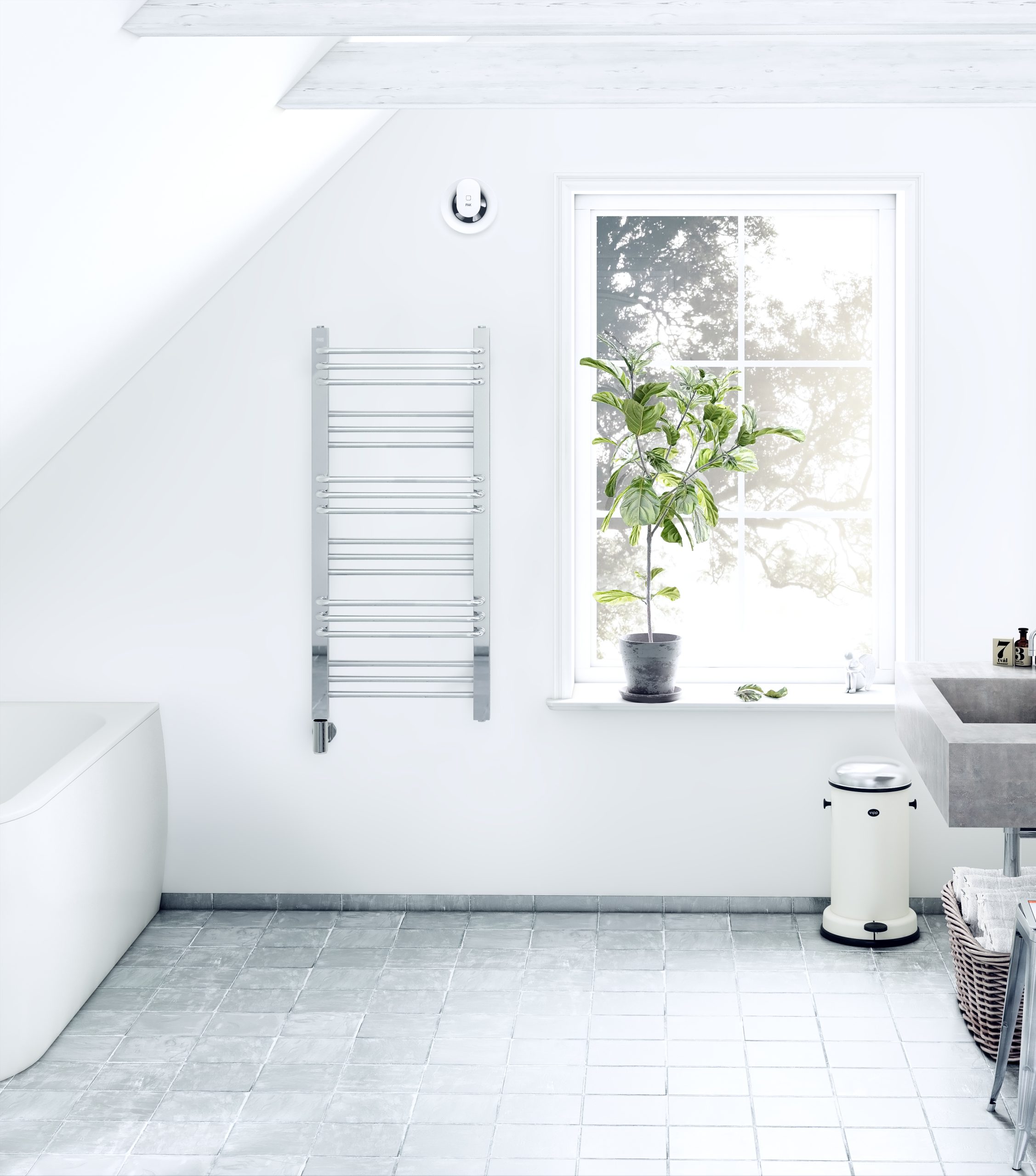24-4307 PAX Håndkletørker Viola 55x120 krom - miljøbilde