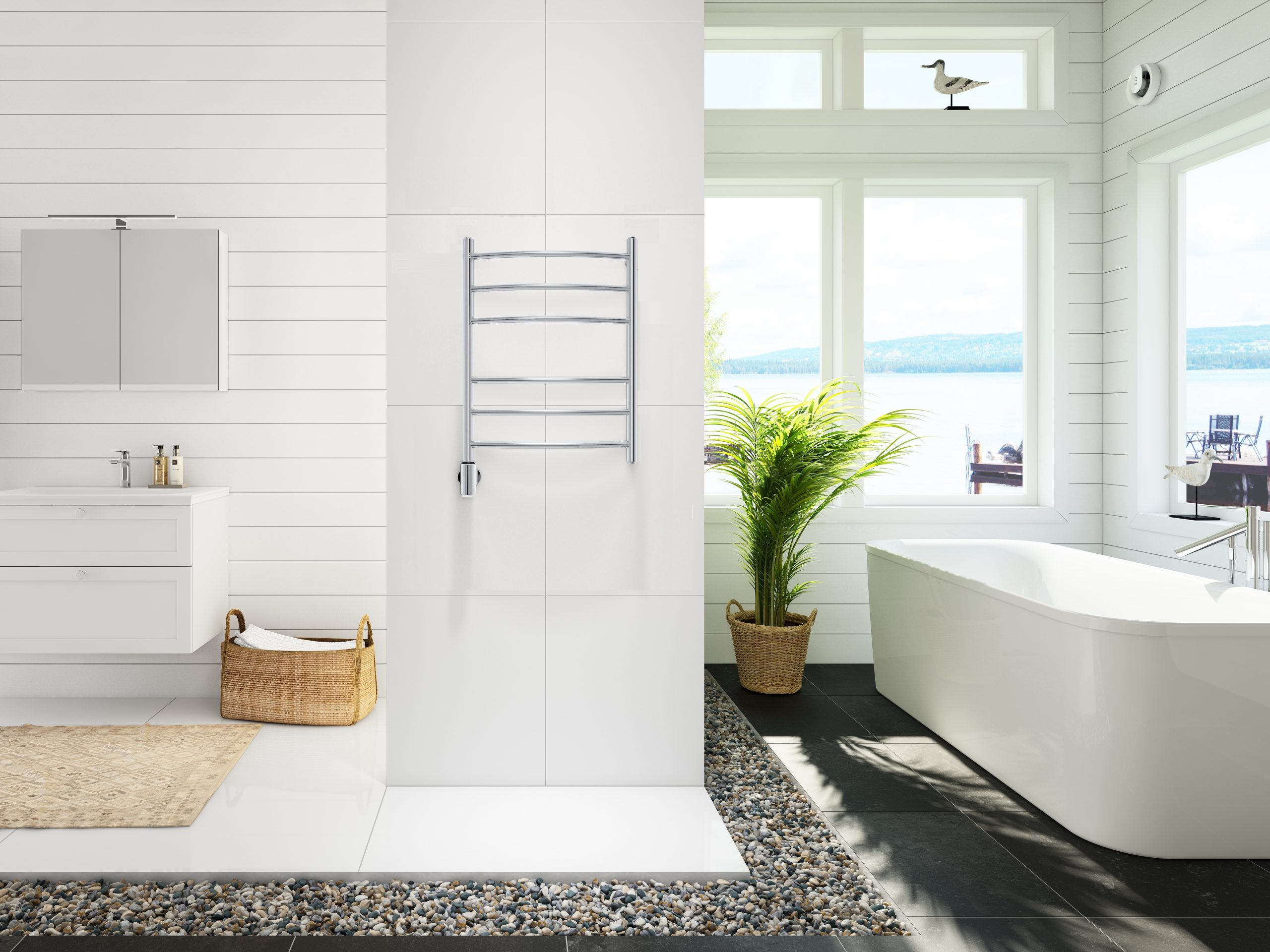 24-4700 PAX Håndkletørker Cello 53x70 krom - miljøbilde