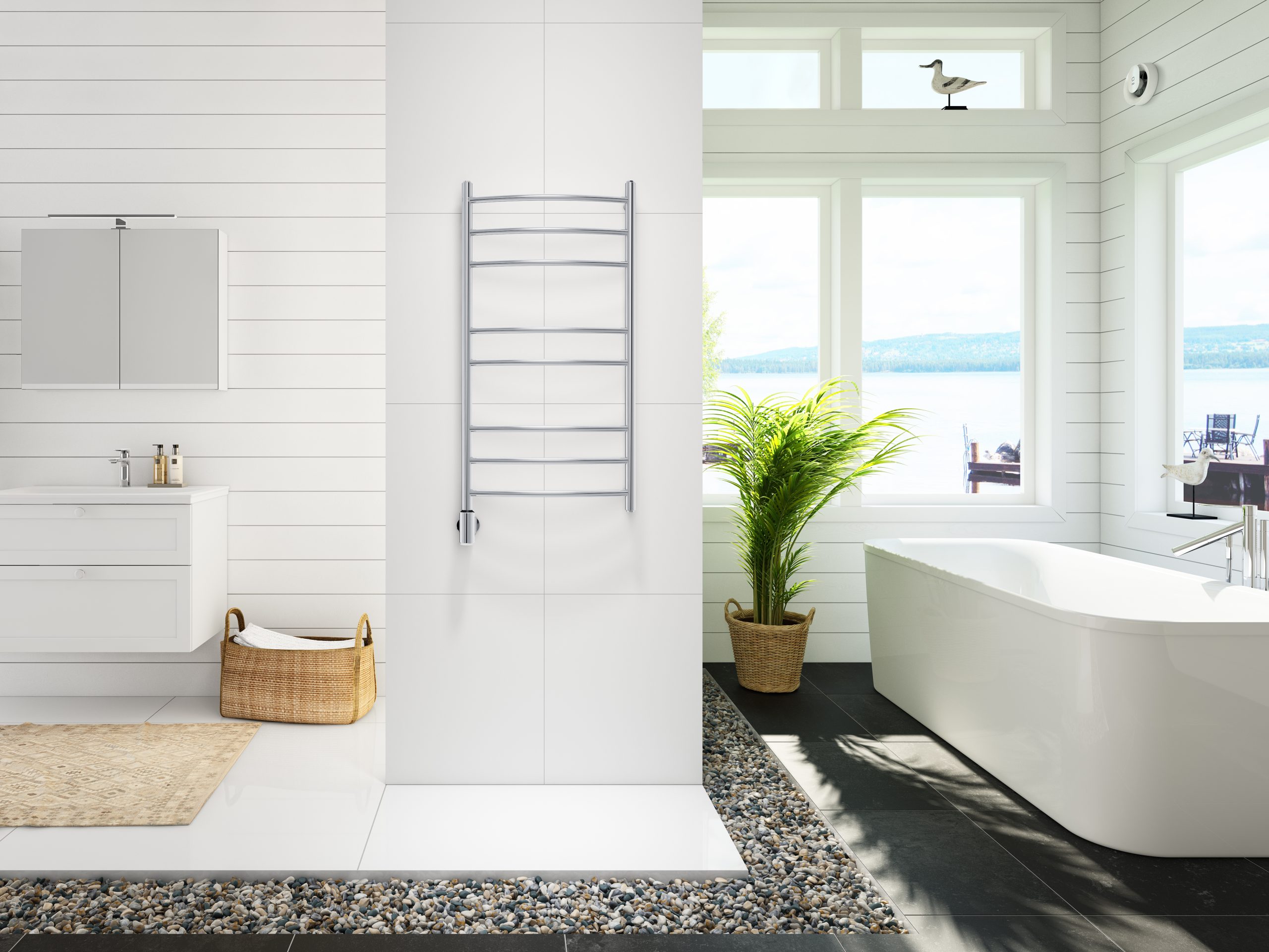 24-4701 PAX Håndkletørker Cello 53x100 krom - miljøbilde