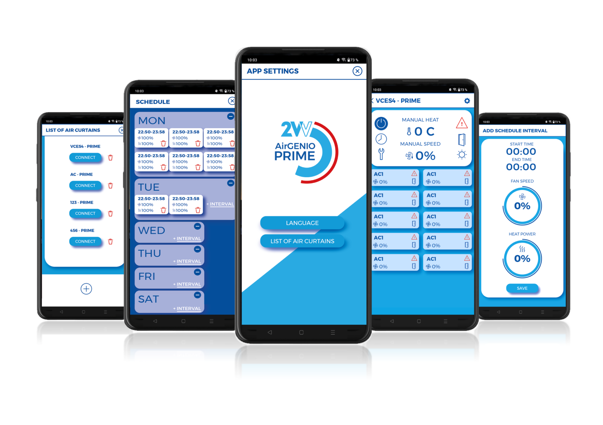 Luftport - Wimpel NEO Essense for høyder opp til 3,0m hvit tilbehør - AirGenio Prime betjeningspanel - app